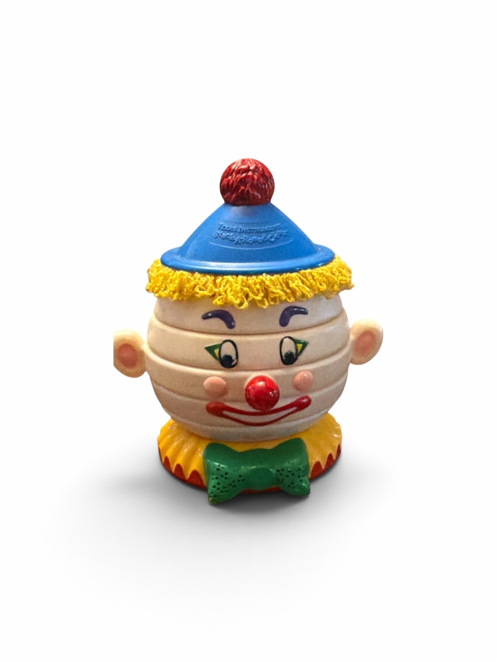Vintage 1990 Texas Instruments Stack-A-Round Clearence The Clown Talking Toy